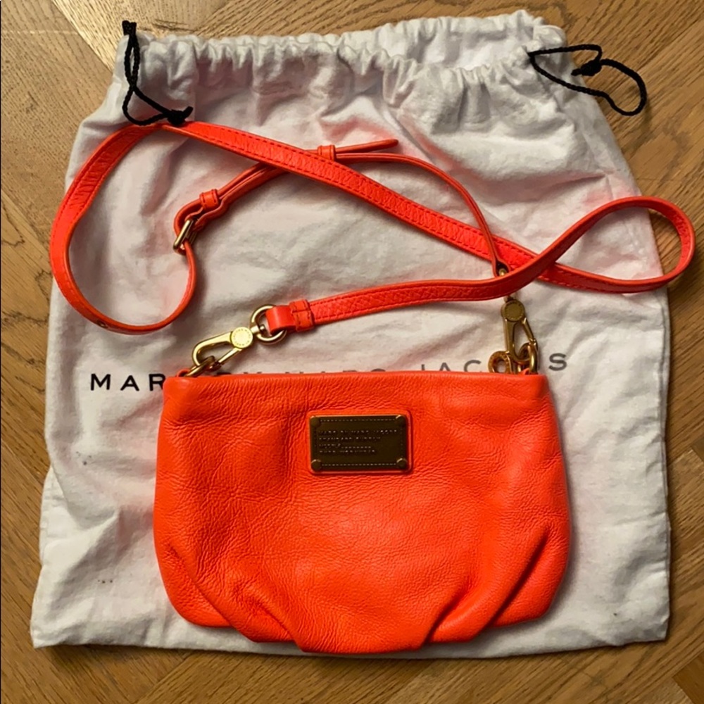 Marc Jacobs Orange Crossbody Leather Wristlet